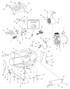 Ct436100 Tank Parts Diagram and Parts List for CT436100  Campbell Hausfeld Compressor